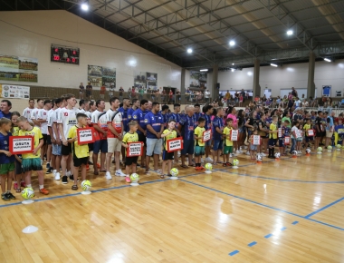 Prefeito anuncia a climatização de todos os ginásios e salões comunitários dos distritos na abertura da Copa Alfa de Futsal